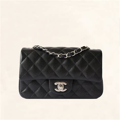 chanel black bag silver hardware|Chanel bag black and silver.